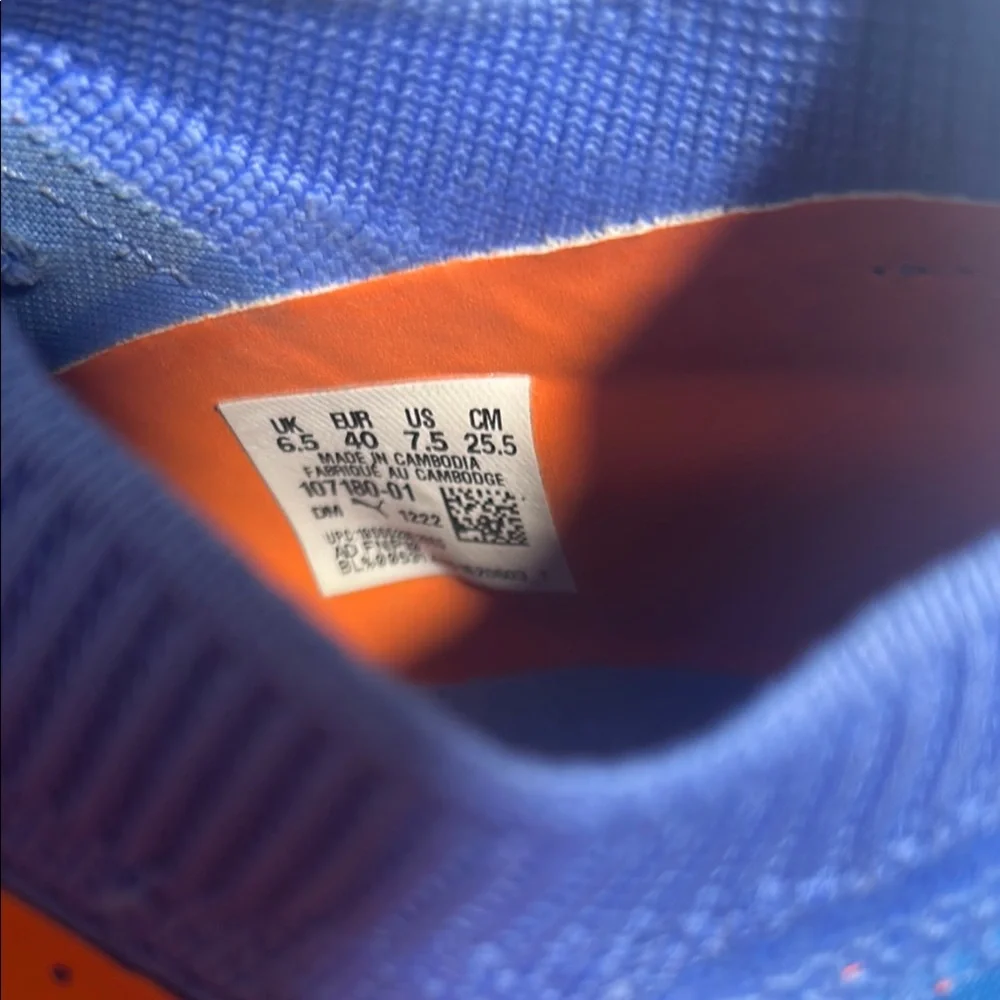 Puma Blue and Orange Men's Shoes - Picture 4 of 7